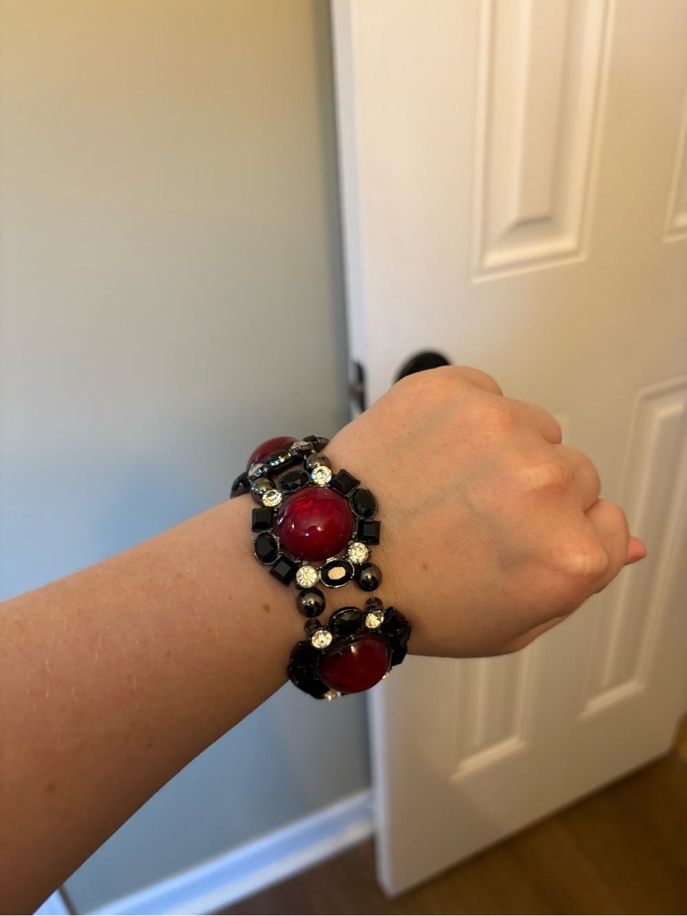 belk Red and Black Statement Bracelet
